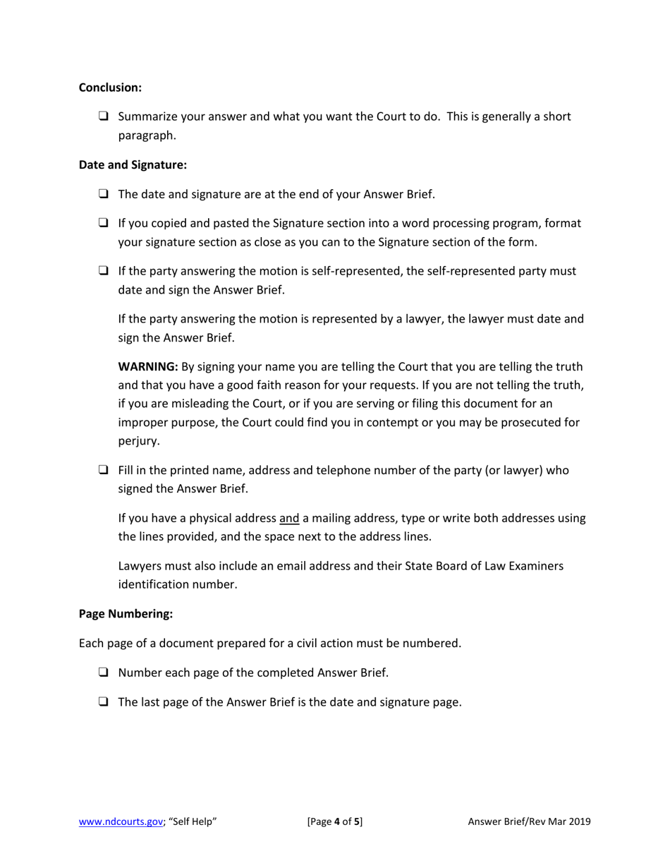 Answer Brief to Motion - North Dakota, Page 7