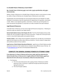 General Durable Power of Attorney - North Dakota, Page 3