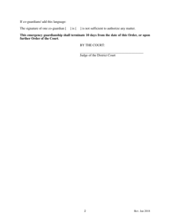 Letters of Emergency Guardianship Pending Hearing (Ex-parte) - North Dakota, Page 2