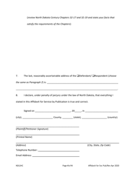 Affidavit for Service by Publication - North Dakota, Page 4
