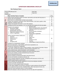 Document preview: Supervisor Onboarding Checklist - Ohio
