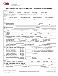Form DIC-3018 Application for Inspection Without Requiring Sealed Plans - Ohio, Page 4