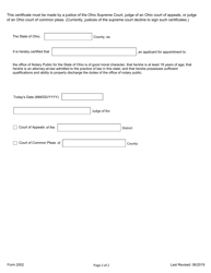 Form 2002 Application for Notary Public (Attorney-At-Law) - Ohio, Page 2