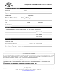 Subject Matter Expert Application Form - Private Security Basic Training - Ohio, Page 2