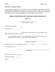 Form AEMS009 Concentrated Animal Feeding Operation (Cafo) License Transfer Application - Oklahoma, Page 3
