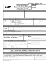 EPA Form 7520-6 Permit Application for a Class I Well