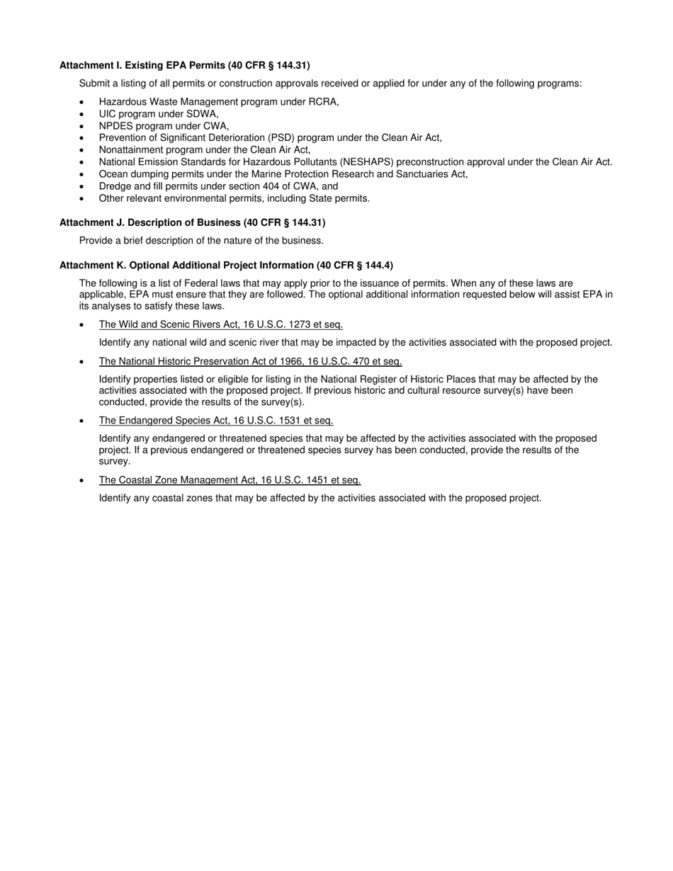 EPA Form 7520-6 Permit Application for a Class I Well, Page 7