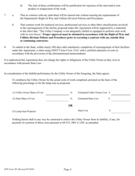 R/W Form 305 Utility Relocation Agreement - Oklahoma, Page 4