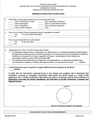 Application to Obtain a Class C on-Site License - Delaware, Page 5