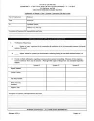 Application to Obtain a Class E (System Contractor) on-Site License - Delaware, Page 4