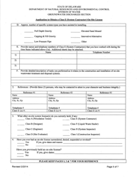 Application to Obtain a Class E (System Contractor) on-Site License - Delaware, Page 5
