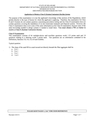 Application to Obtain a Class E (System Contractor) on-Site License - Delaware, Page 7