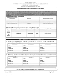 Application to Obtain a Class D (Soil Scientist) on-Site License - Delaware, Page 7