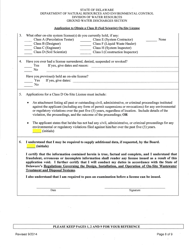 Application to Obtain a Class D (Soil Scientist) on-Site License - Delaware, Page 8