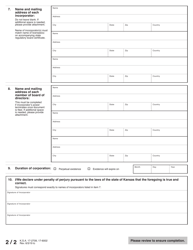 Form DPA51-04 Professional Association Articles of Incorporation - Kansas, Page 4
