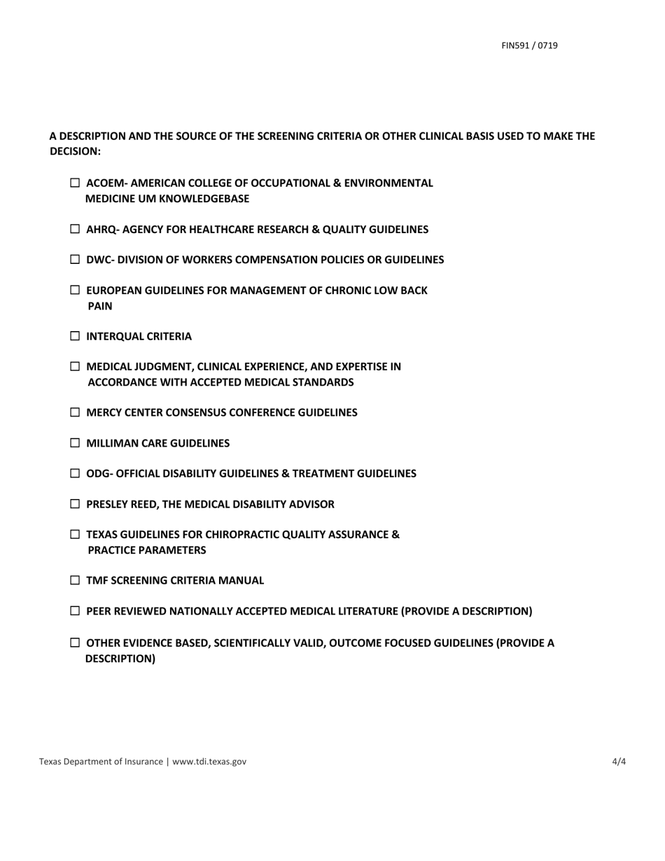 Form FIN591 Iro Notice of Decision Template - Hc - Texas, Page 4