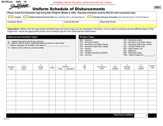 Document preview: SD Form 0837 Uniform Schedule of Disbursements - South Dakota