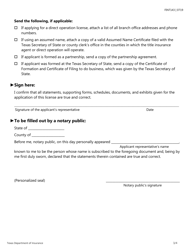 Form FINT143 Application for Title Insurance Agent or Direct Operation License - Texas, Page 3