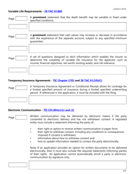 Form LAC013 Annuity and Life Applications Checklist - Texas, Page 5