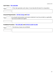 Form LAC024 Waiver of Premium Checklist - Texas, Page 3