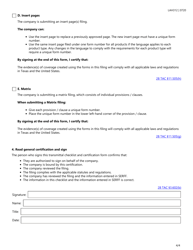 Form LAH312 HMO Transmittal Checklist and Certification Form - Texas, Page 4