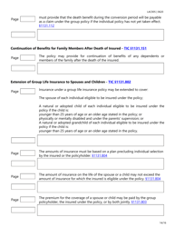 Form LAC005 Group Life Insurance Checklist - Texas, Page 14