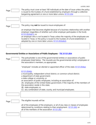 Form LAC005 Group Life Insurance Checklist - Texas, Page 4