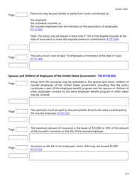 Form LAC005 Group Life Insurance Checklist - Texas, Page 5
