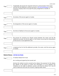 Form LAC026 Life Settlement Forms Checklist - Texas, Page 10
