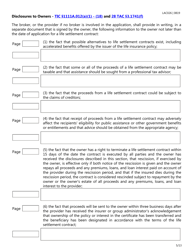 Form LAC026 Life Settlement Forms Checklist - Texas, Page 5