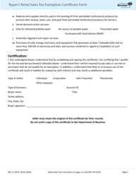 Form REV27 0032 Buyer&#039;s Retail Sales Tax Exemption Certificate - Washington, Page 4