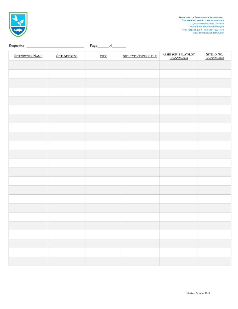 Request to Inspect and / or Copy Public Records - Rhode Island, Page 2