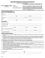 Uniform Interstate Application/Notice - Missouri, Page 2