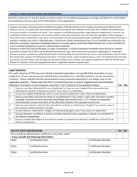 Rhode Island Educator Certification - General Application Form - Rhode Island, Page 7