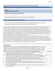 Temporary Initial Educator Certificate Application Form - Rhode Island, Page 6