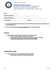 Transfer Application for Motor Vehicle Dealer&#039;s License - Rhode Island, Page 4