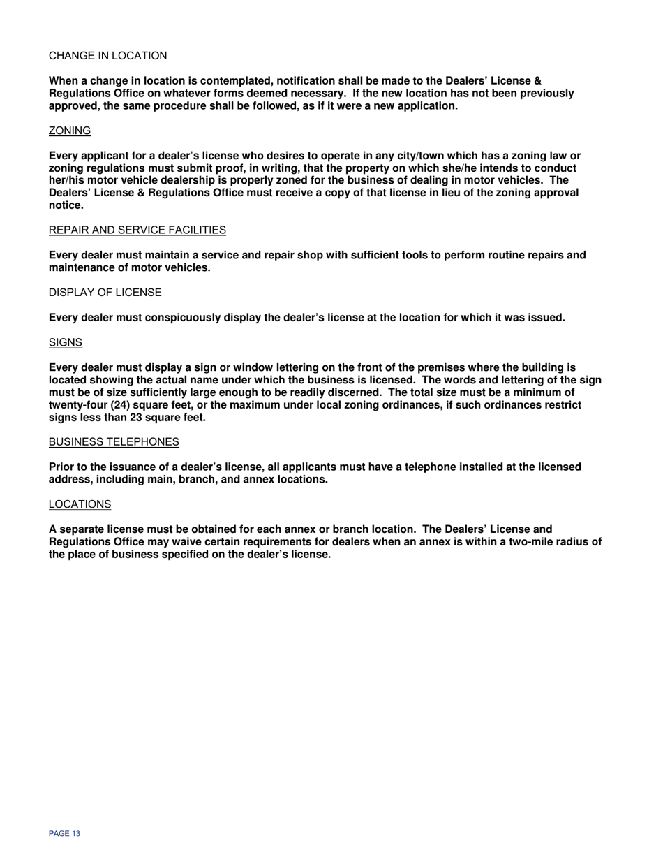 Rhode Island Application for Motor Vehicle Dealer's License Fill Out