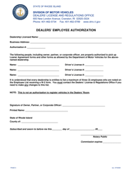 Application to Change Dealership Name - Rhode Island, Page 4