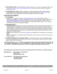 Form 165 General &amp; Mechanical Contractor&#039;s License - Initial Application - South Carolina, Page 2