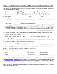 Form 135 Burglar and/or Fire Alarm Business License Revision Application - South Carolina, Page 4