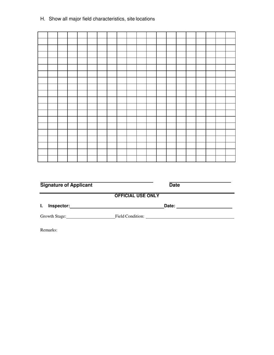 Application for Inspection and Certification of Domestic Plants and Plant Products for Exports - South Dakota, Page 2
