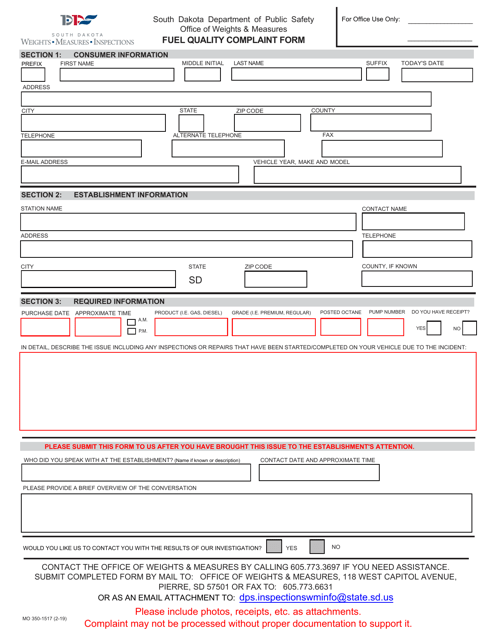 Form MO350-1517  Printable Pdf