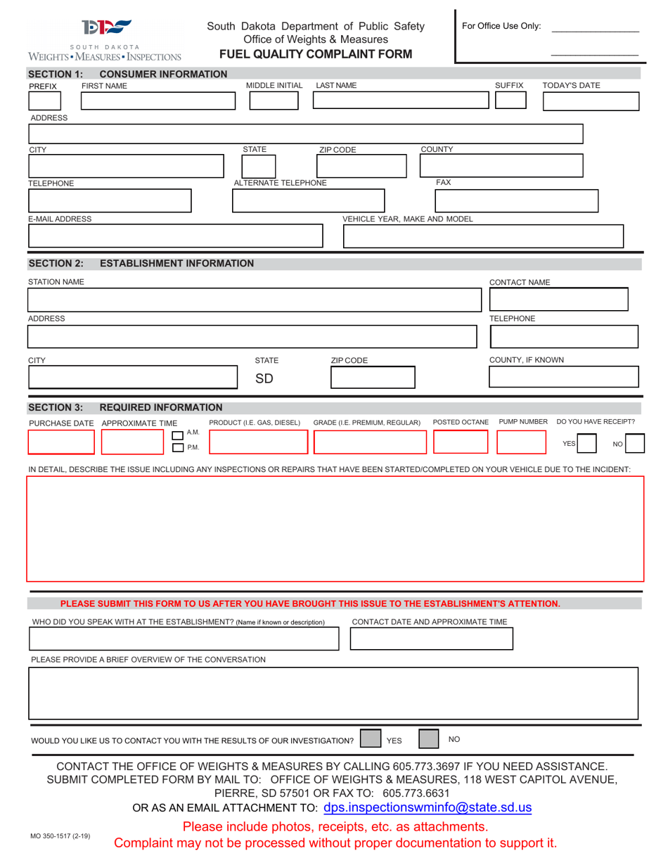 Form MO350-1517 - Fill Out, Sign Online and Download Fillable PDF ...