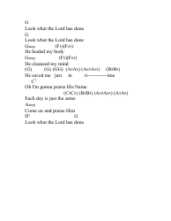 Ben Charity - Enemy&#039;s Camp/Look What the Lord Has Done Medley Chord Chart, Page 2