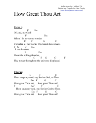 Michael Tait - How Great Thou Art (C) Chord Chart