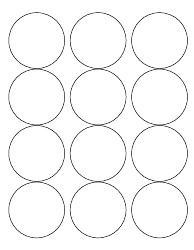 2.5 Inch Round Label Template - 12 Per Page