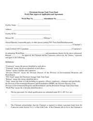 Petroleum Storage Tank Trust Fund Work Plan Approval Application and Agreement - Utah