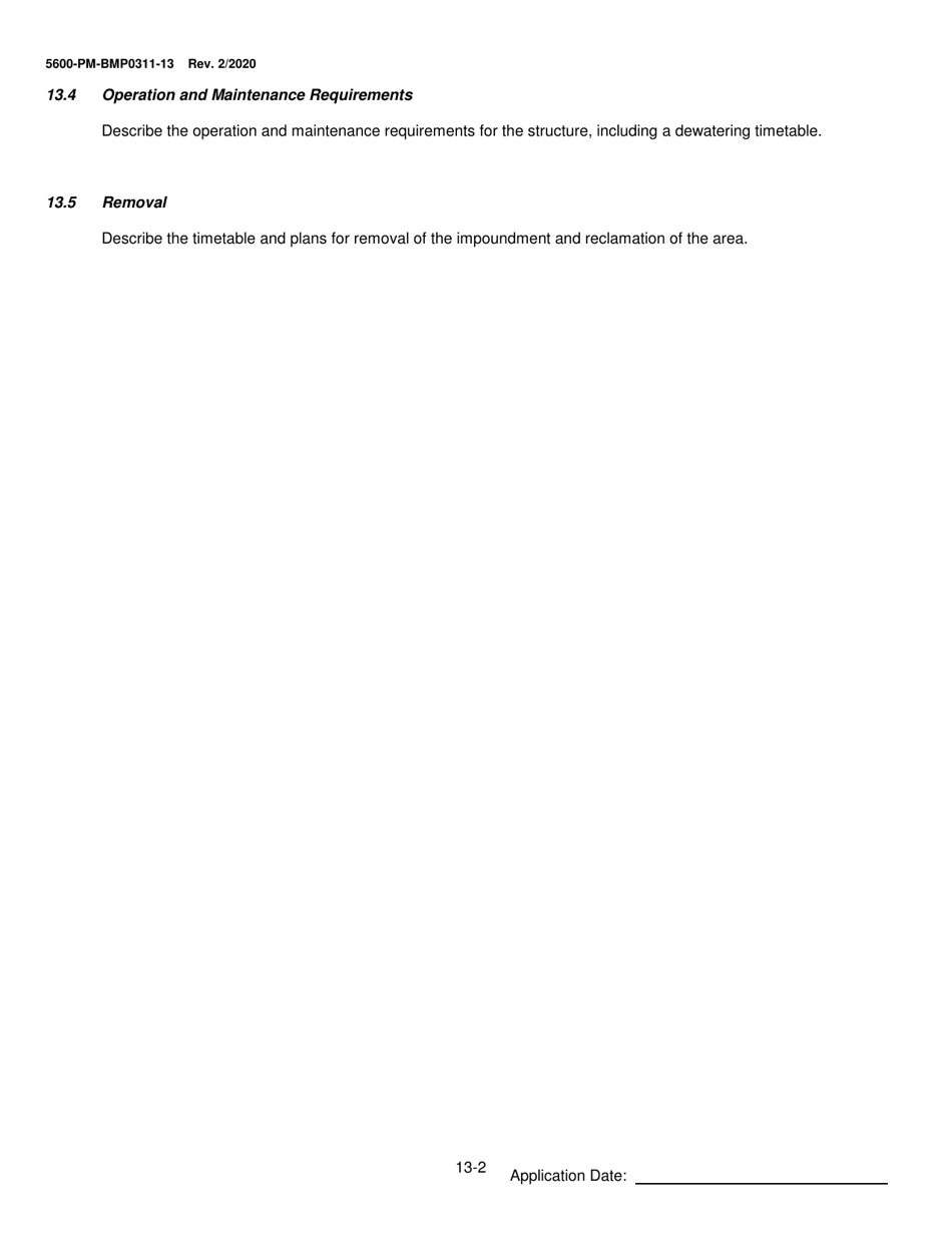 Form 5600-PM-BMP0311-13 Module 13: Treatment Facilities / Sedimentation Ponds / Dams and Impoundments - Pennsylvania, Page 2