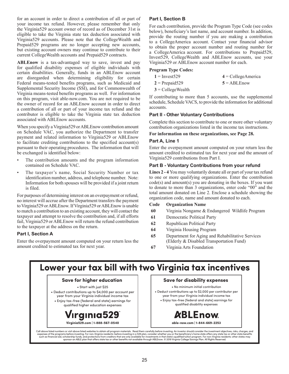 Instructions for Form 760PY Virginia Part-Year Resident Income Tax Return - Virginia, Page 31