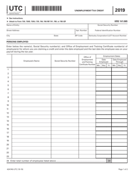 Document preview: Form 42A740-UTC Schedule UTC Unemployment Tax Credit - Kentucky